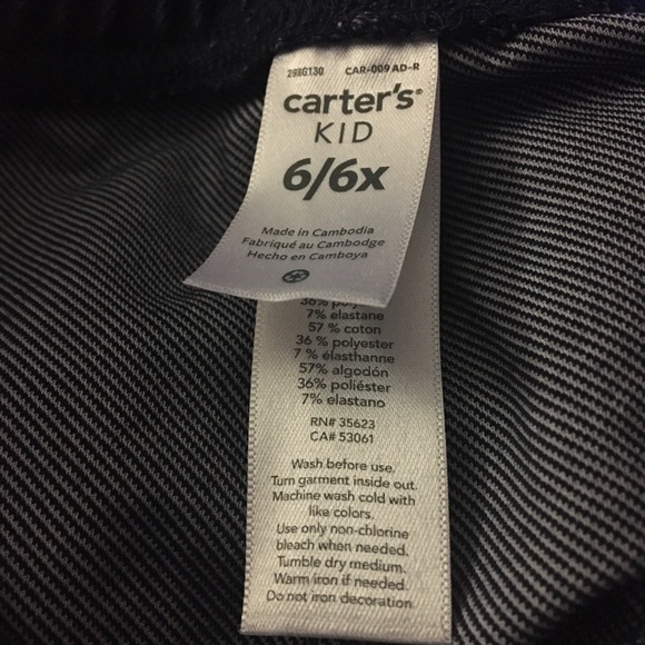 Carter’s size 6/6x leggings jeggings cotton elastane 2 for $10 - Picture 2 of 6